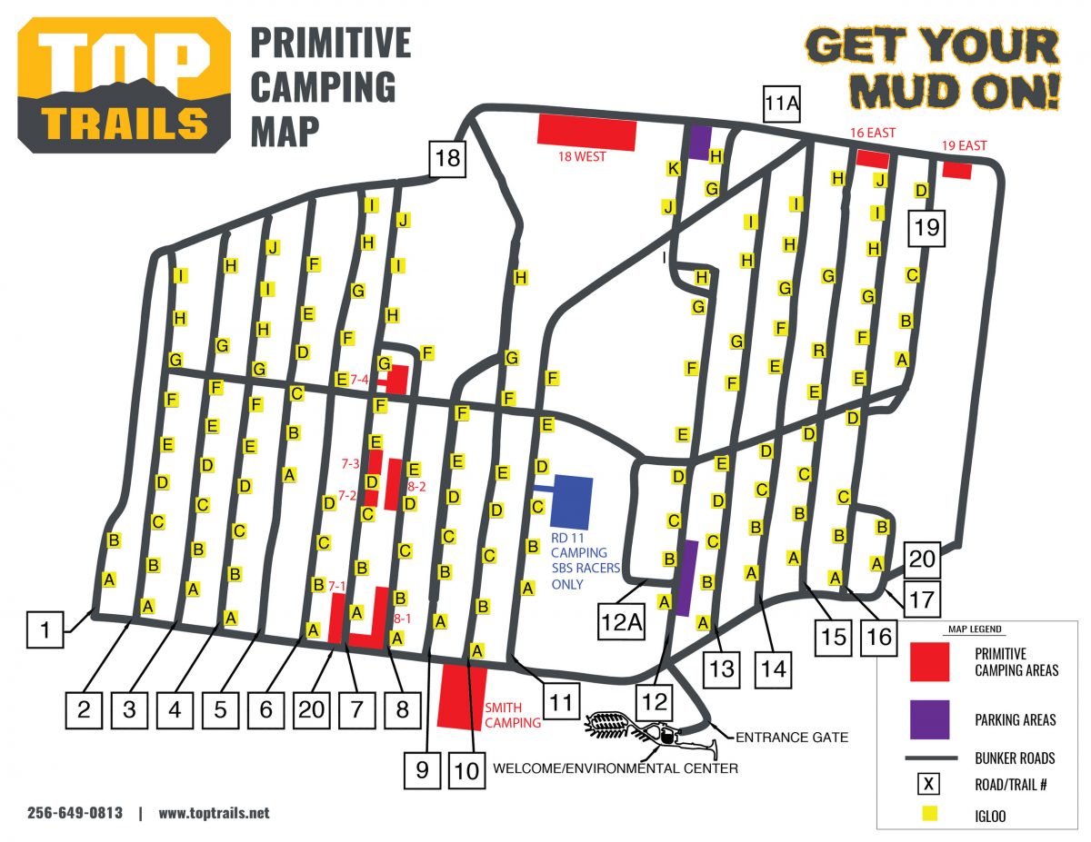 Primitive Camping Map Top Trails Online